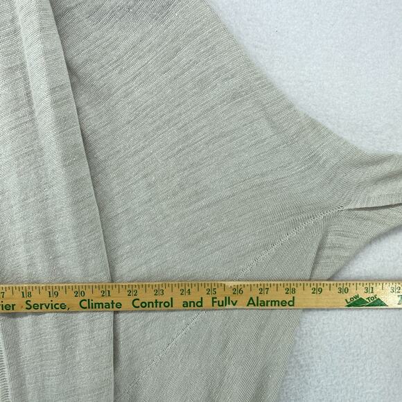 THEORY Cardigan Womens PS Linen Blend Long Curved Shawl Open Front Dolman Gray - Picture 7 of 10